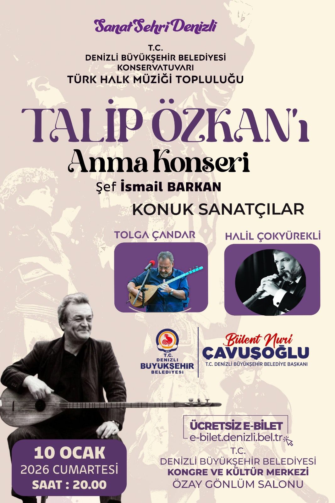 Denizli Büyükşehir’den Talip Özkan’a Türkülerle Vefa