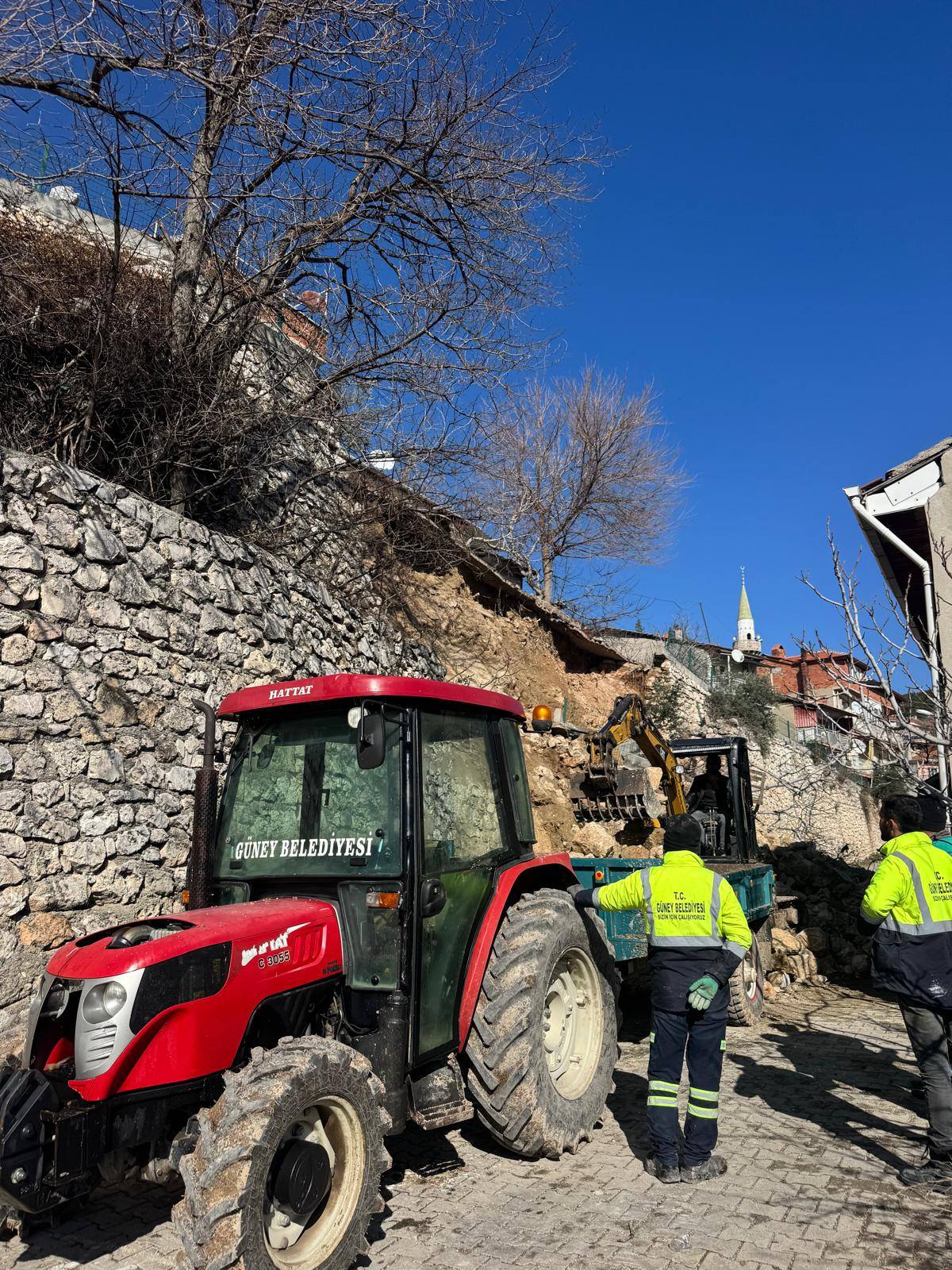 Denizli Haber Güney Belediyesi Taş Duvar
