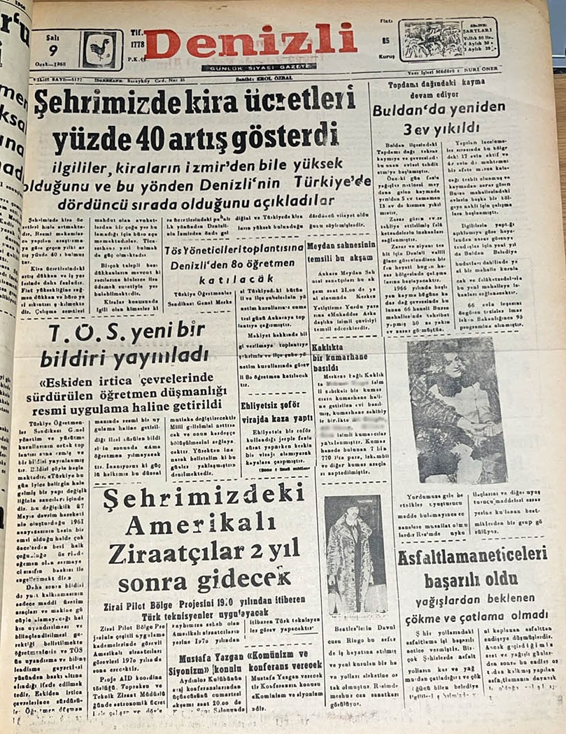 Denizli Haber Taarıhte 9 Ocak