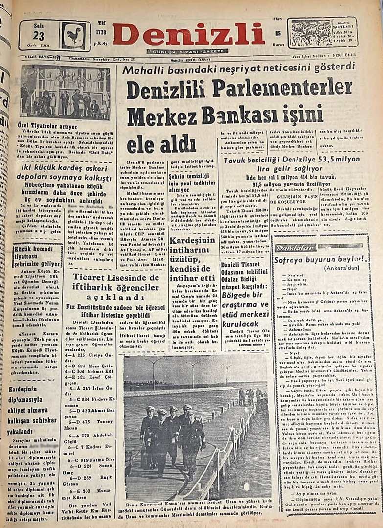 Denizli Haber Tarıhte 23 Ocak