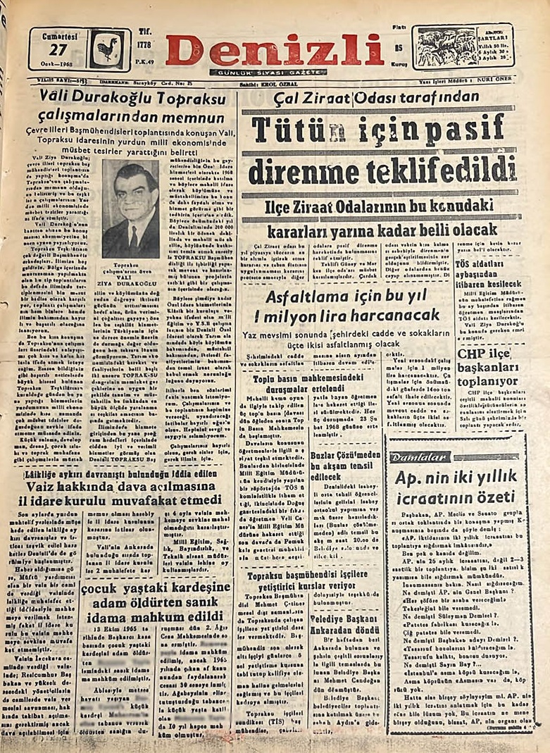 Denizli Haber Tarıhte 27 Ocak