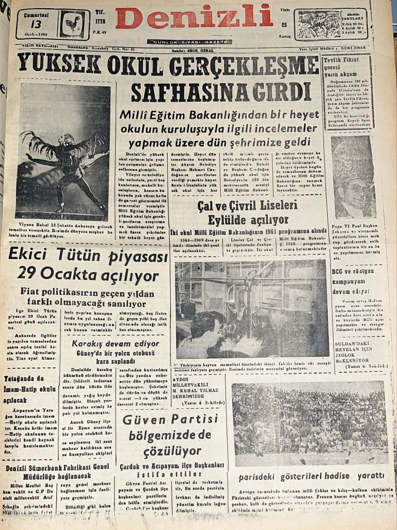 Denizli Haber Tarıhte Bugun 13 Ocak