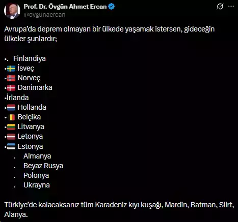 Ahmet Ercan Işaret Etti Depremsiz Yaşamak Istiyorsanız Buralara Yerleşin Deprem Son Dakika Haberleri-1