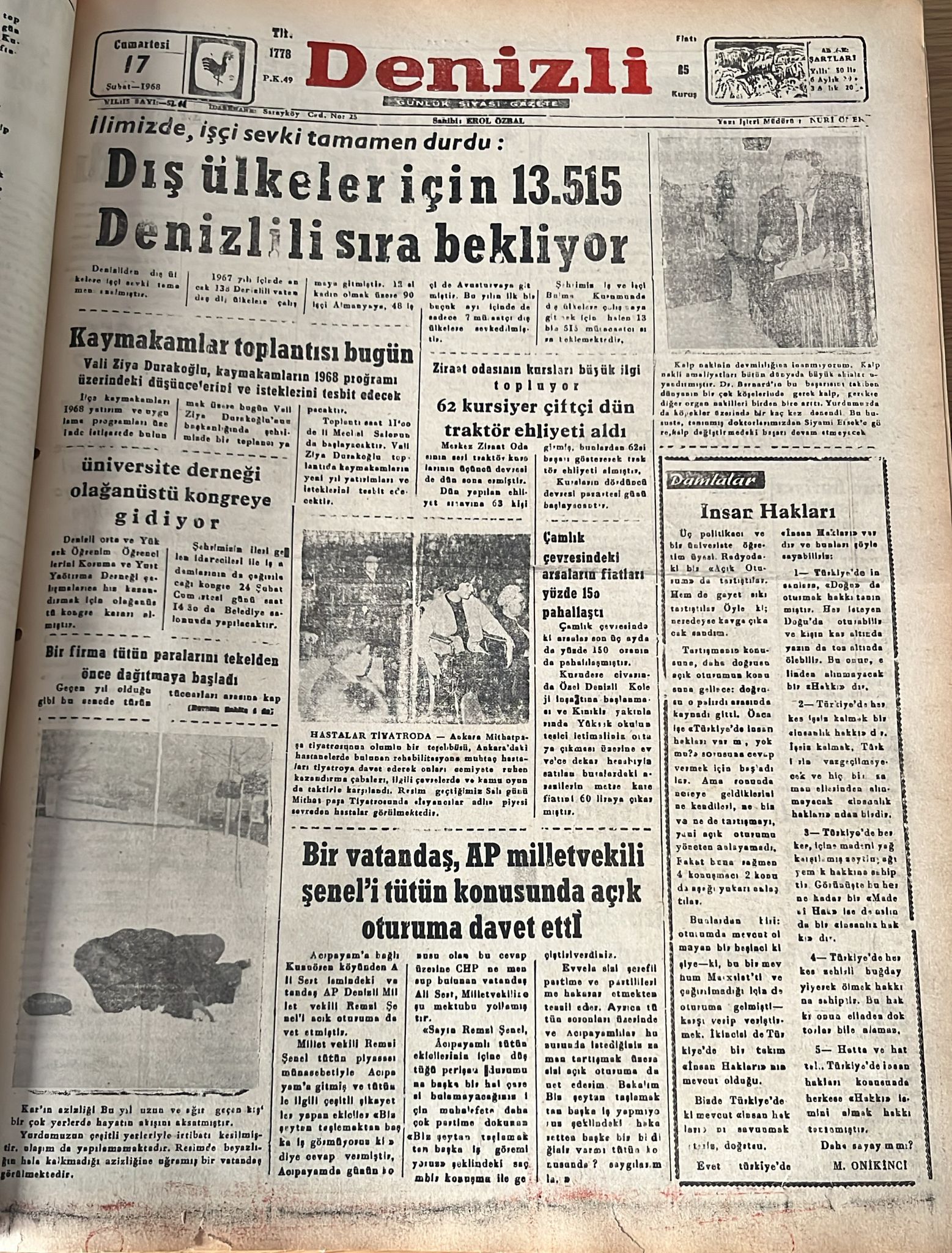 Denizli Haber Tarıhte Bugun 17 Şubat-1