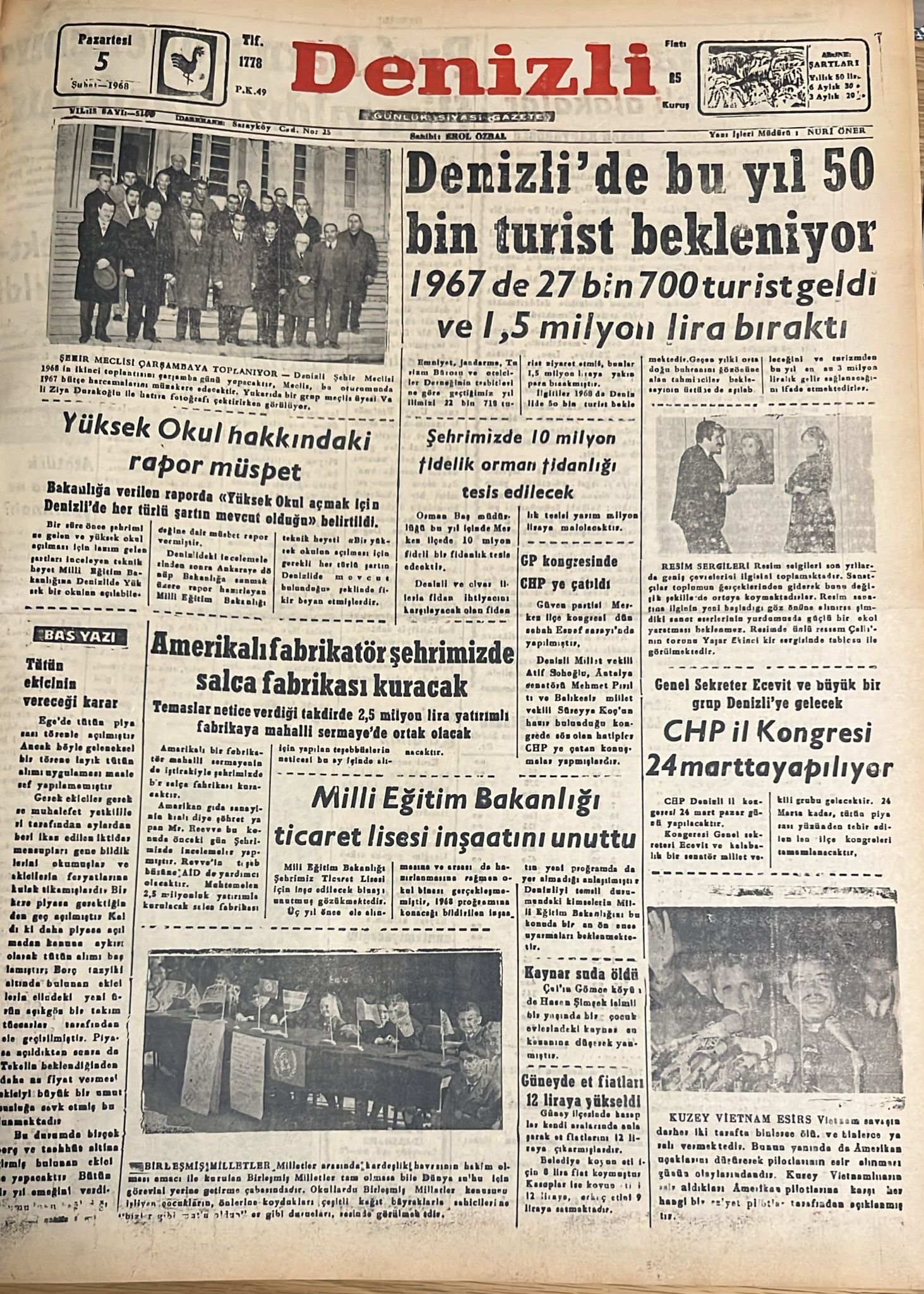 Deni̇zli̇ Haber Tari̇hte Bugün 5 Şuabt-1