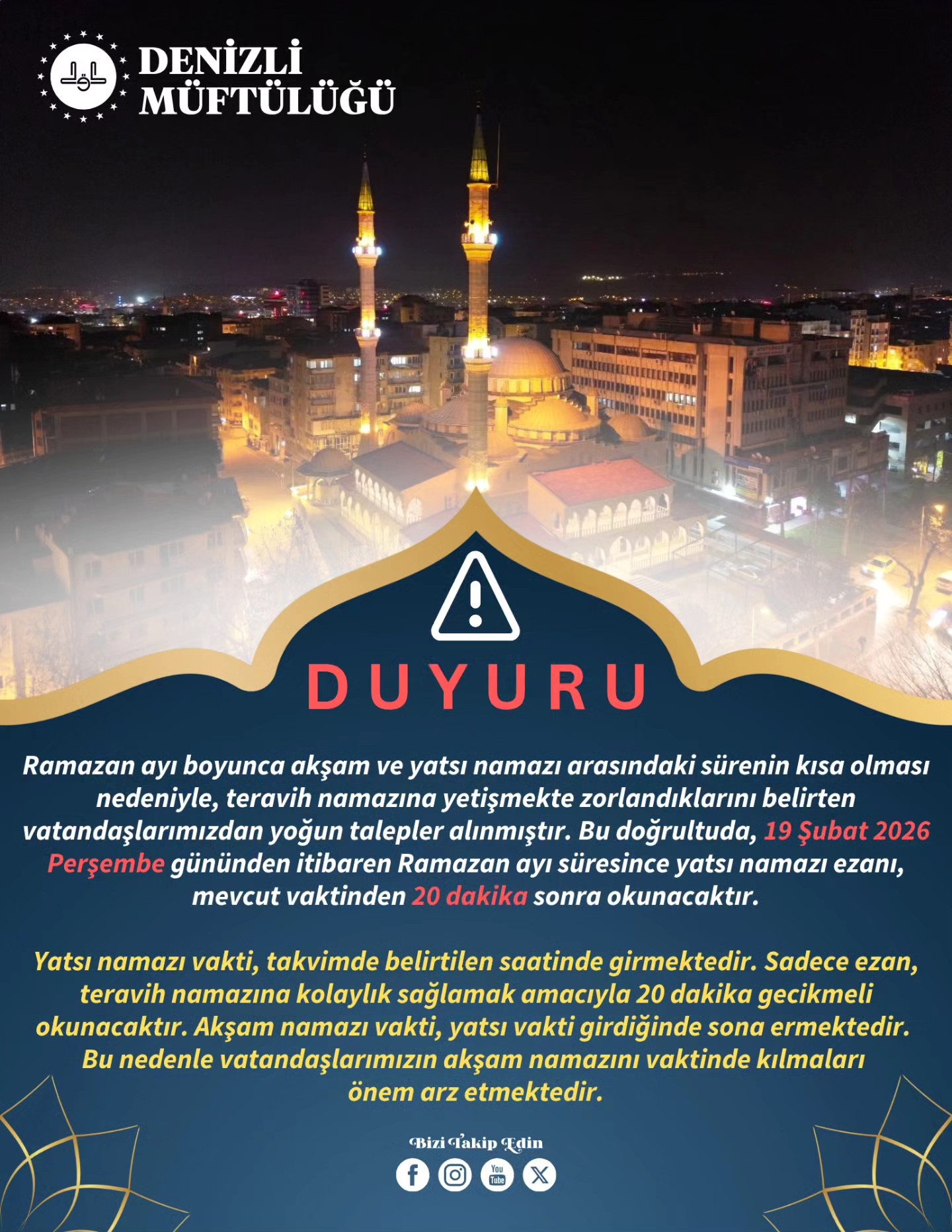 Denizli Haber Yatsı Ezanı (2)