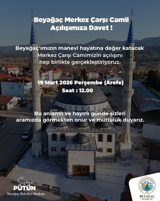 Denizli Haber Beyağaç Merkez Çarşı Cami Ibadete Açılıyor