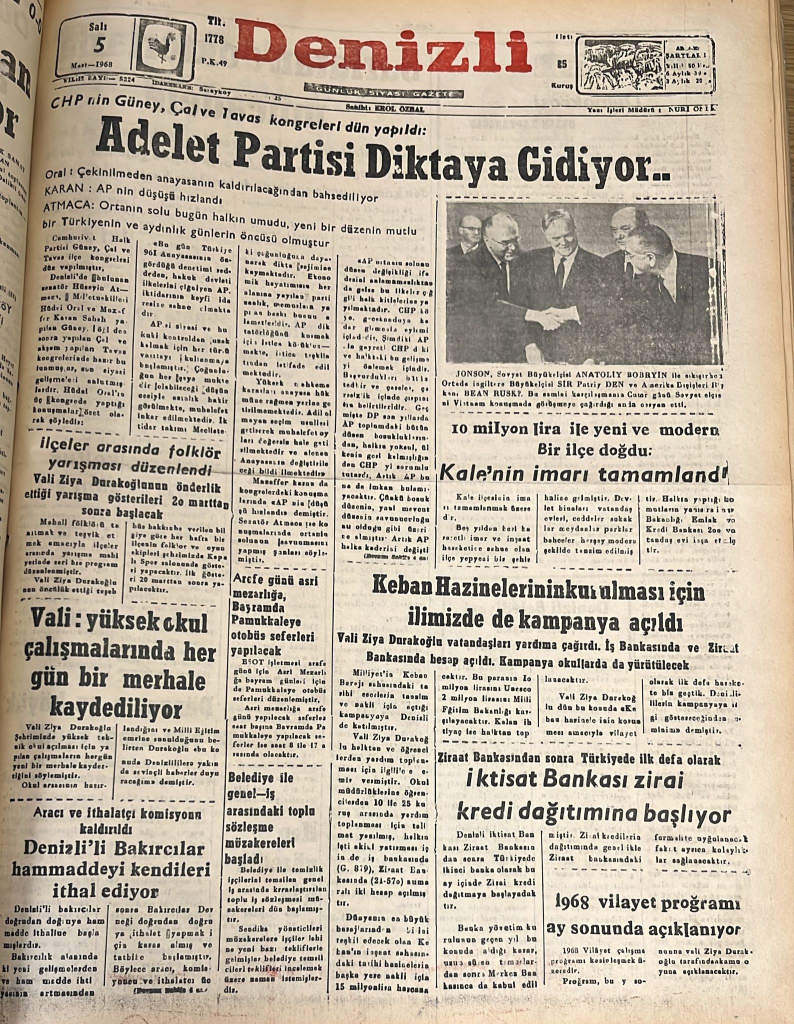 Denizli Haber Tarihte Bhuygün 5 Mart-1