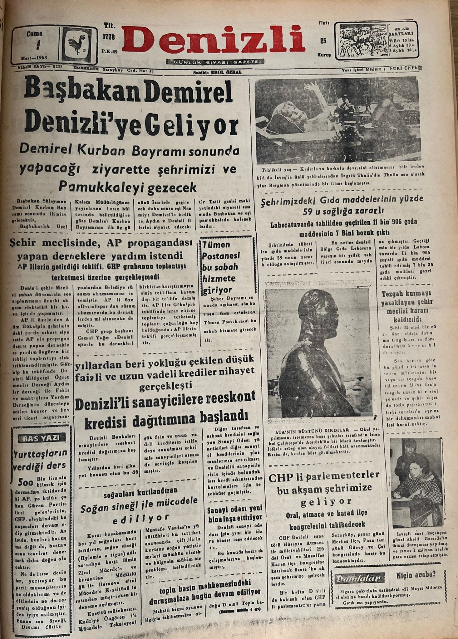 Denizli Haber Tarihte Bugün 1 Mart (2)