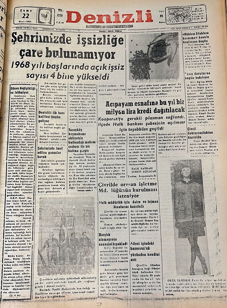 Deni̇zli̇ Haber Tari̇hte Bugun 22 Mart-2