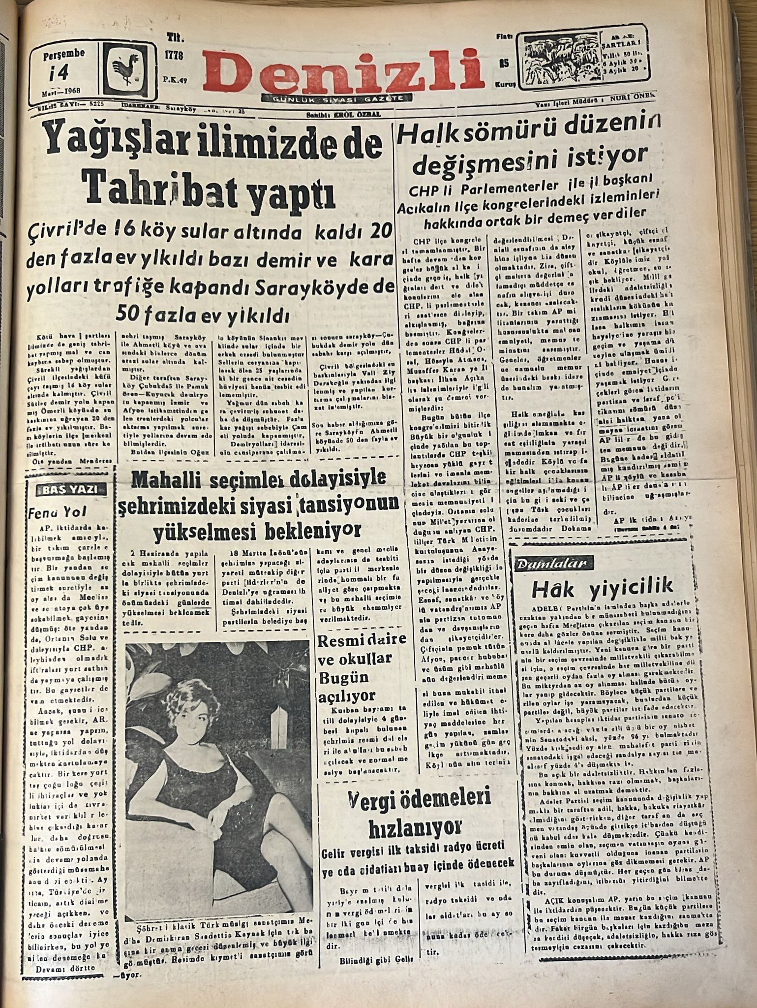 Denizli Haber Tarihte Bygün 14 Martt