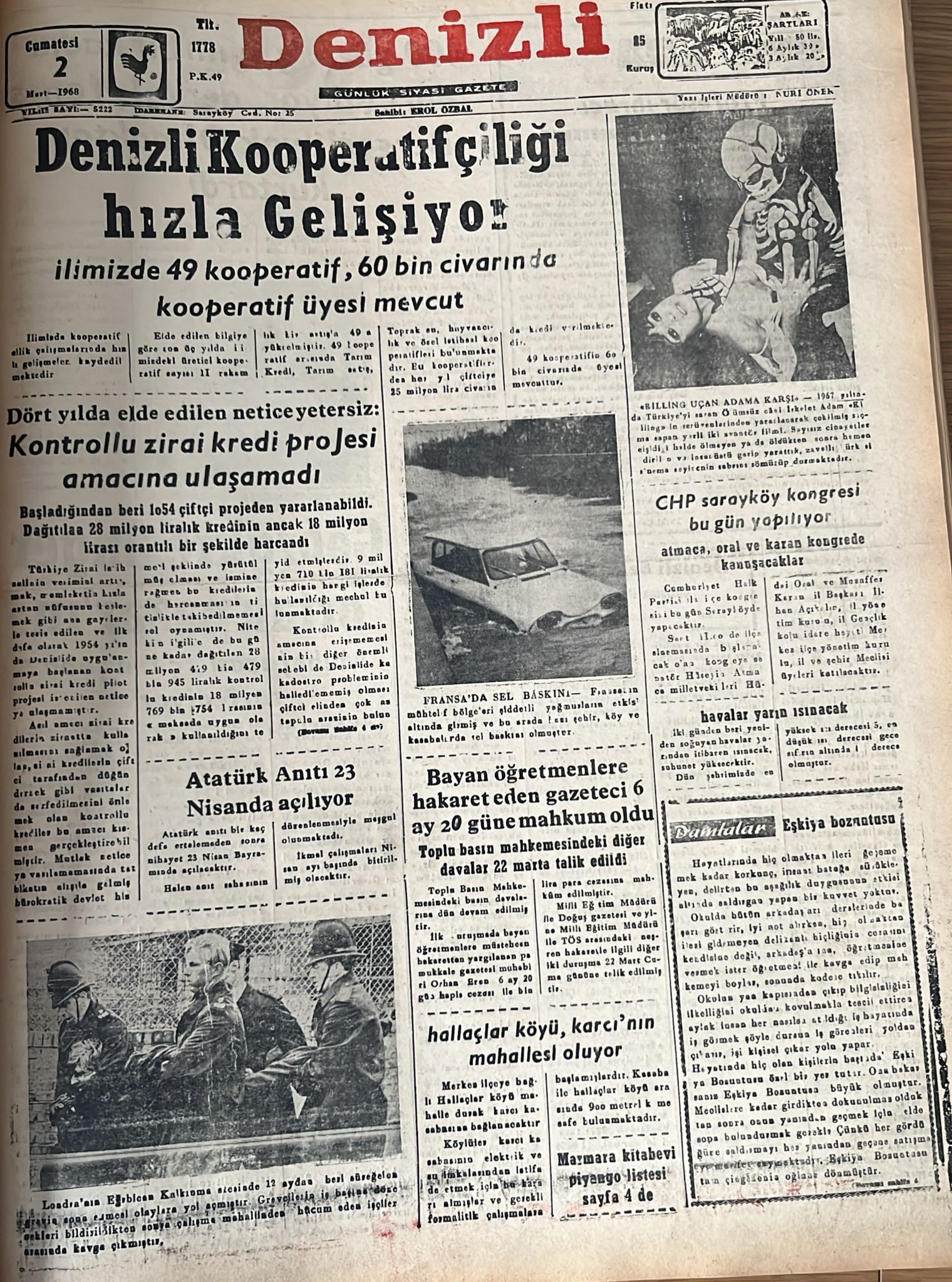 Deni̇zli̇ Haber Tri̇hte Bugün 2 Mart-1