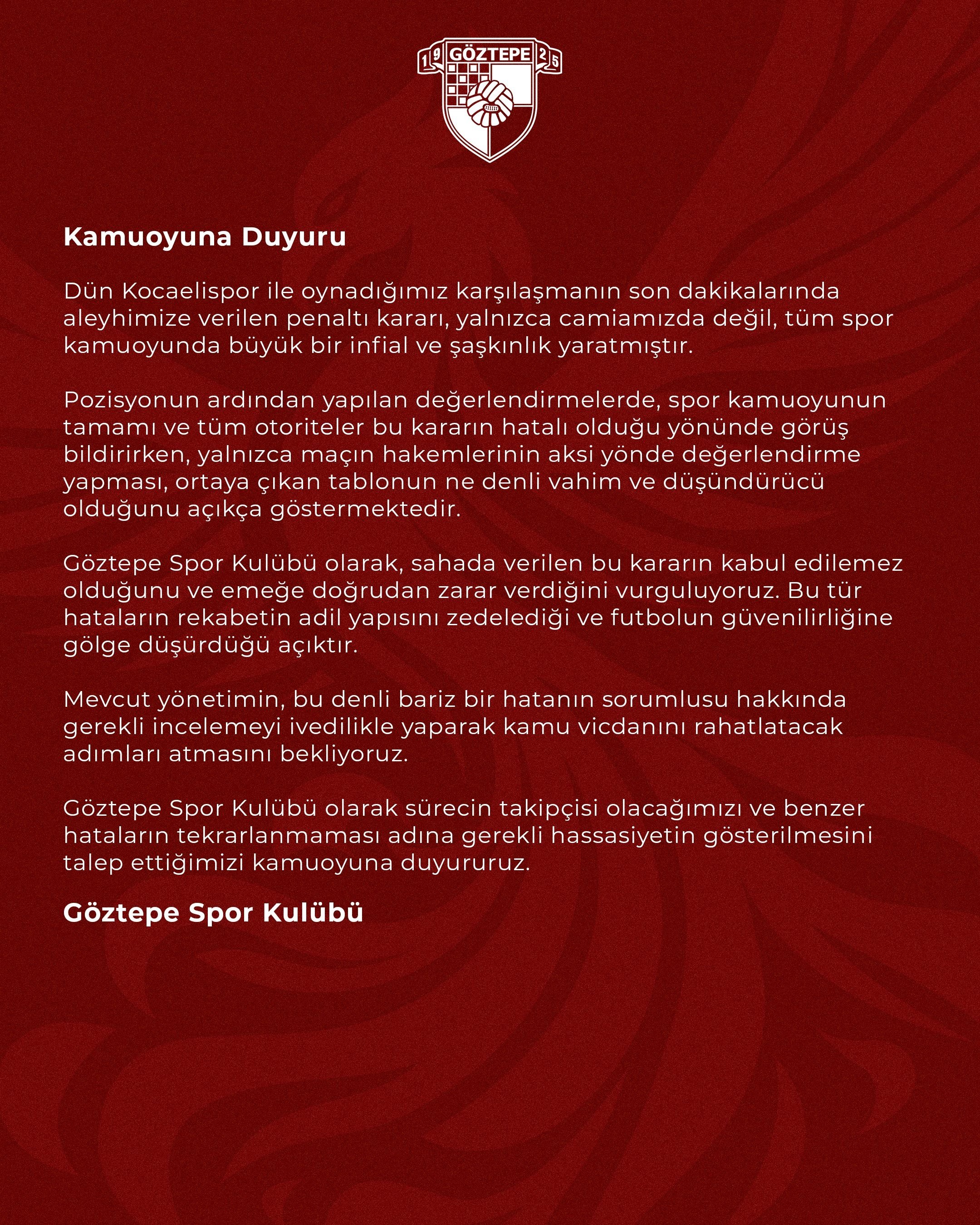 Denizli Haber Göztepe’den Hakem Tepkisi2