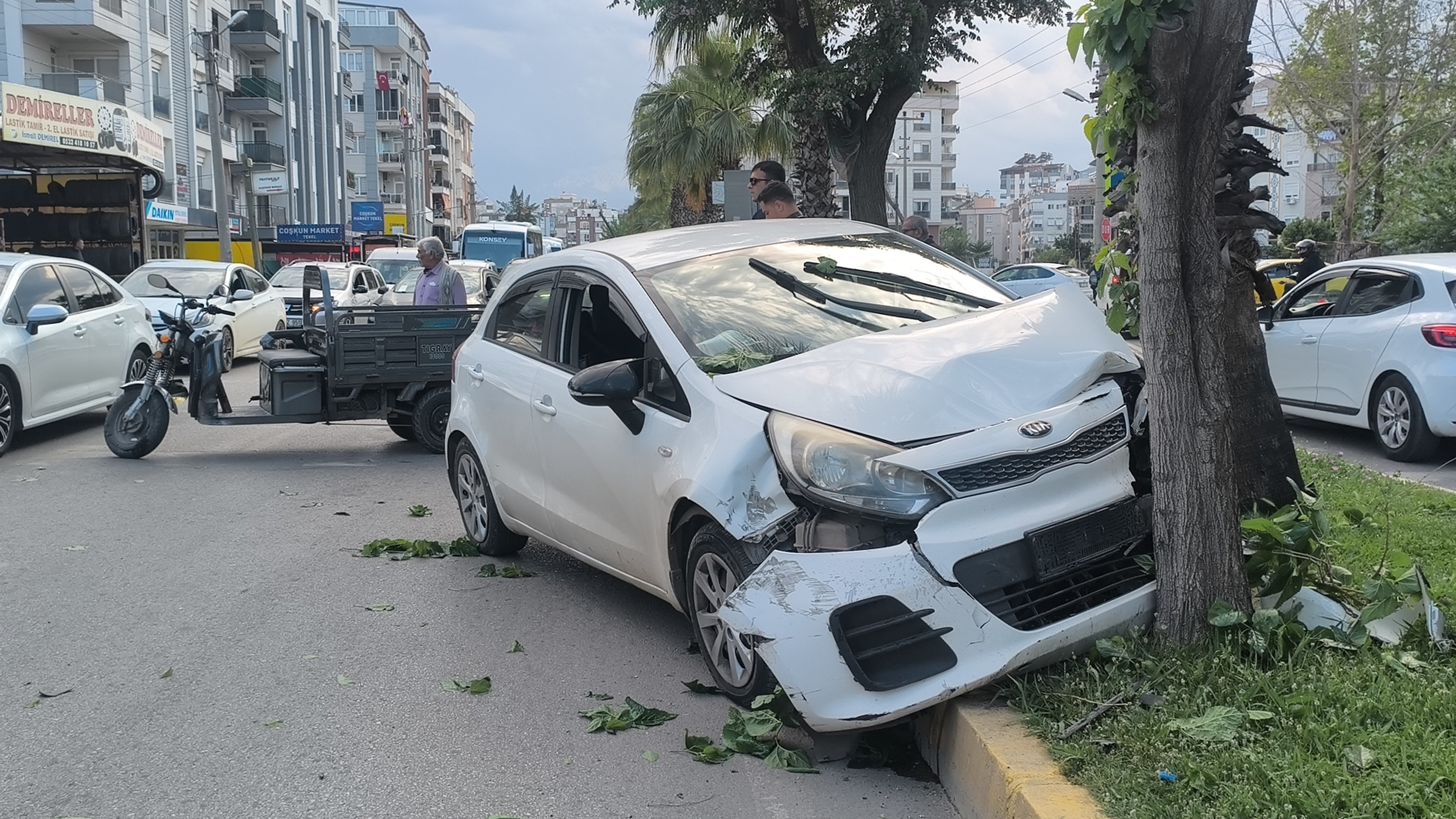Denizli Haber Kaza Antalya Ağaca Çarptı (2)