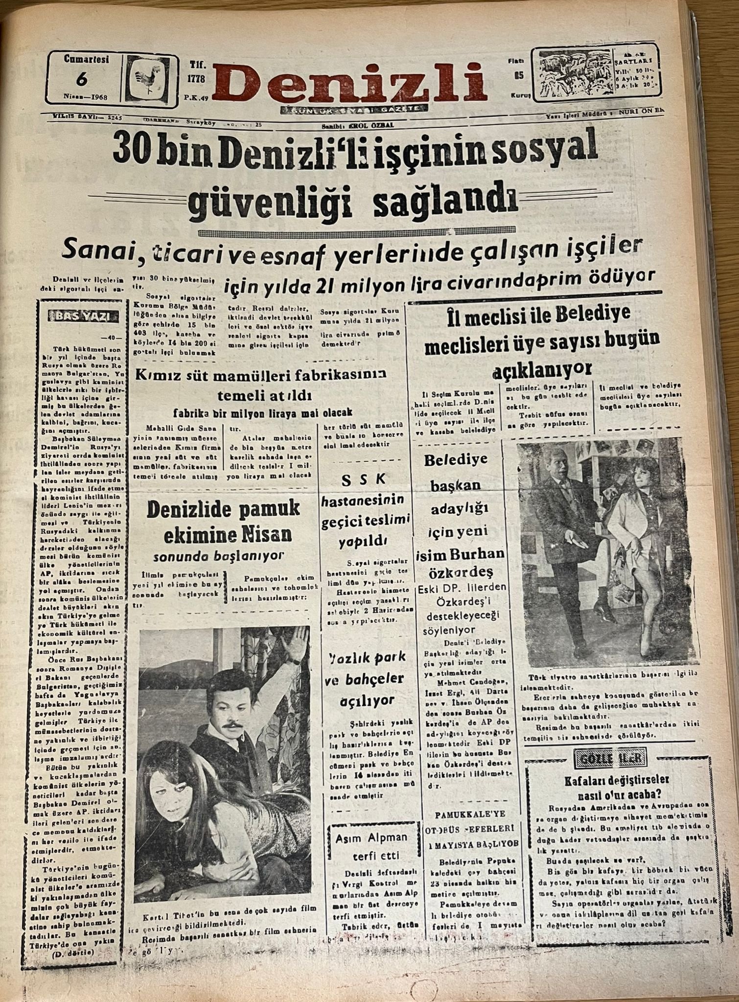Deni̇zli̇ Haber Tari̇hte Bugün 6 Ni̇san-1