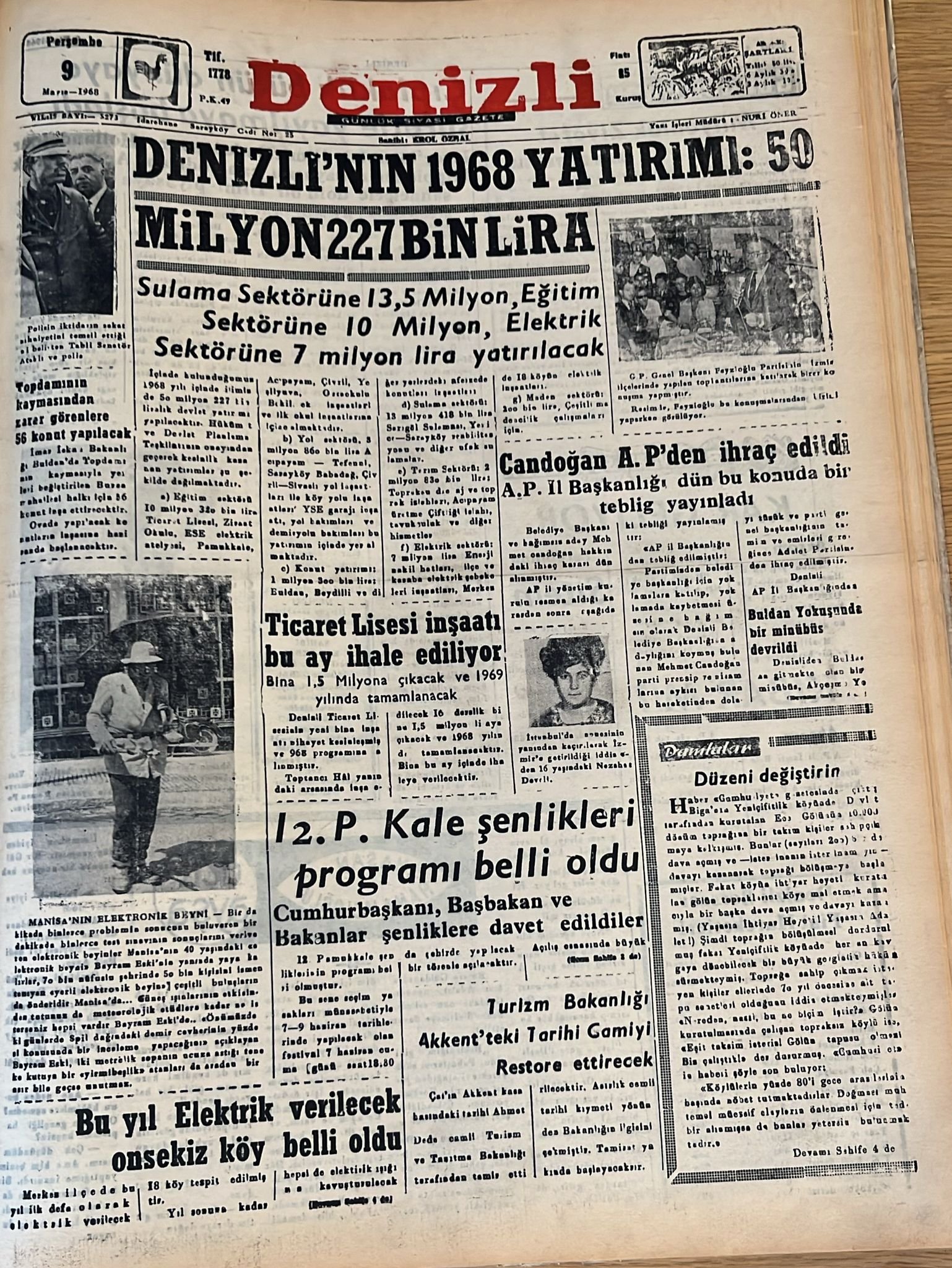 Denizli Haber Tarıhte Bugun 9 Mayıs