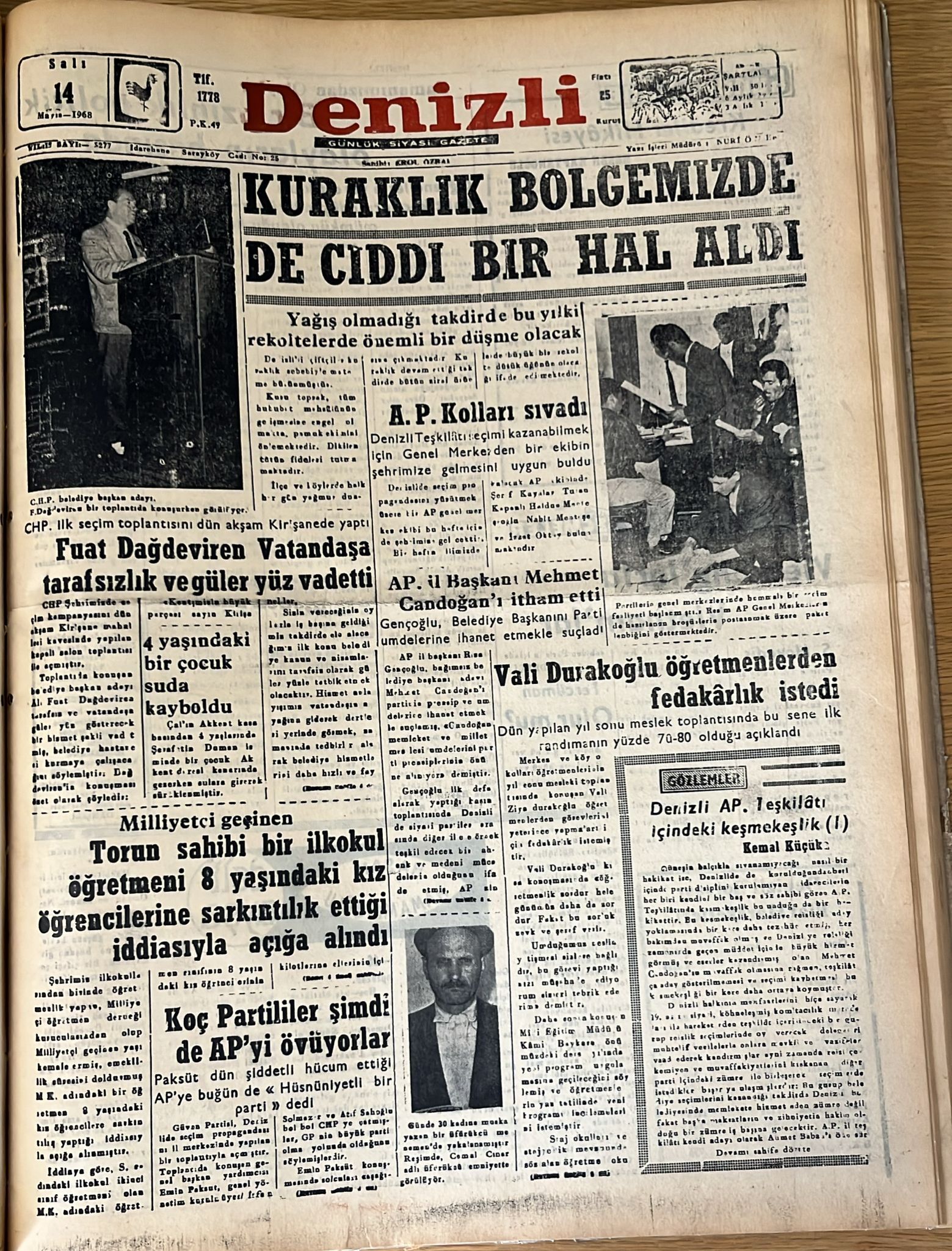 Deni̇zli̇ Haber Tari̇hte Bugun14 Mayıs-1