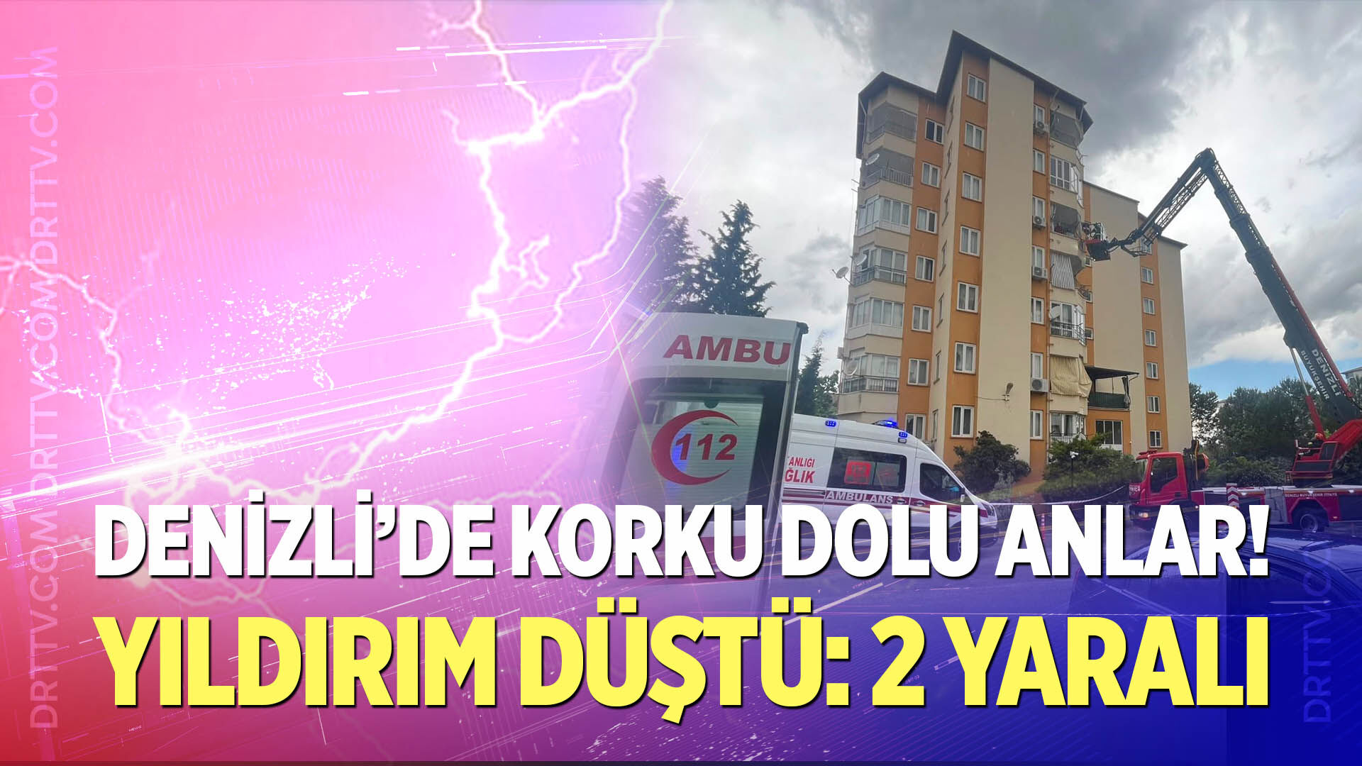 Yıldırım düştü! 2 işçi yaralandı...