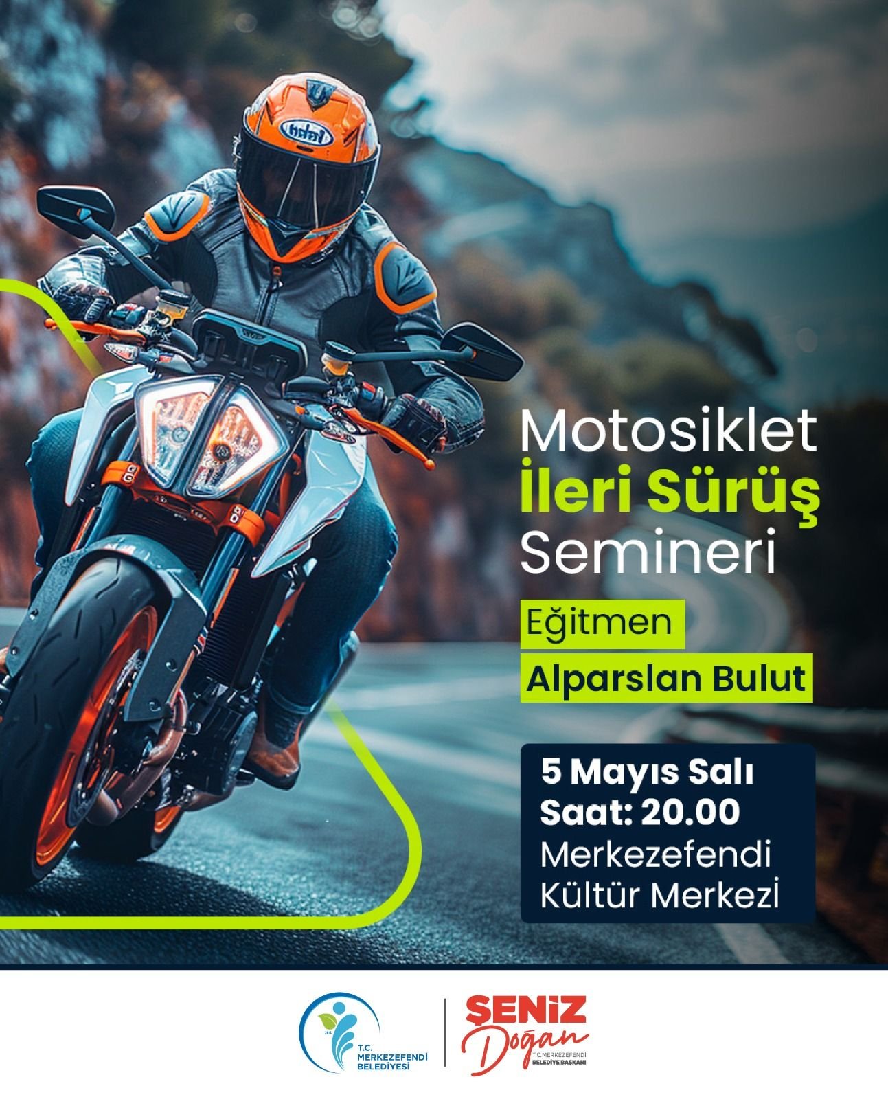 Merkezefendi̇’de Motosi̇klet İleri̇ Sürüş Semi̇neri̇ Düzenlenecek