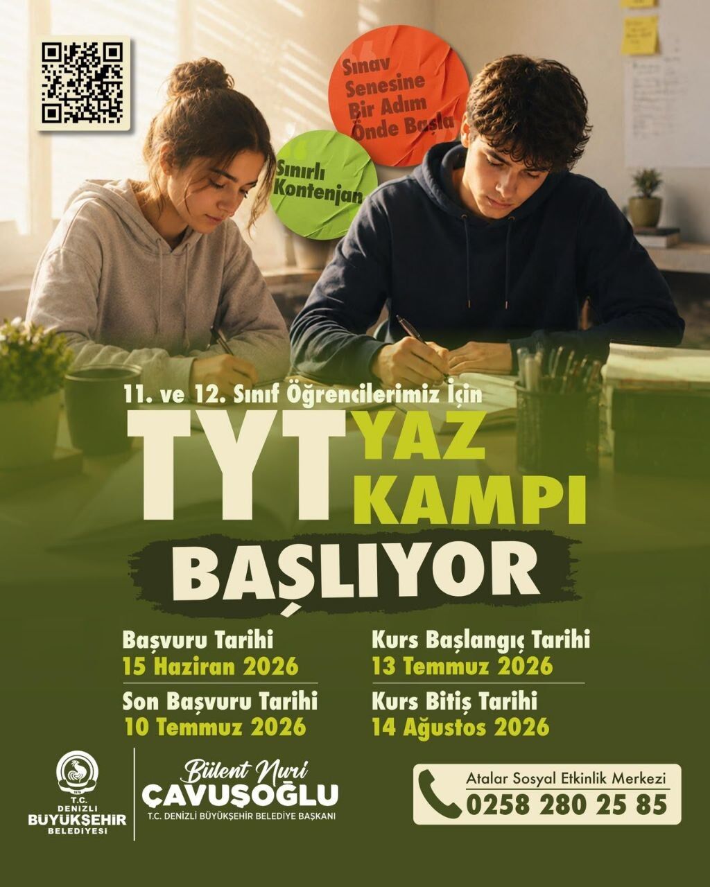Denizli Büyükşehir Üniversiteye Hazırlanan Gençlerin Yanında