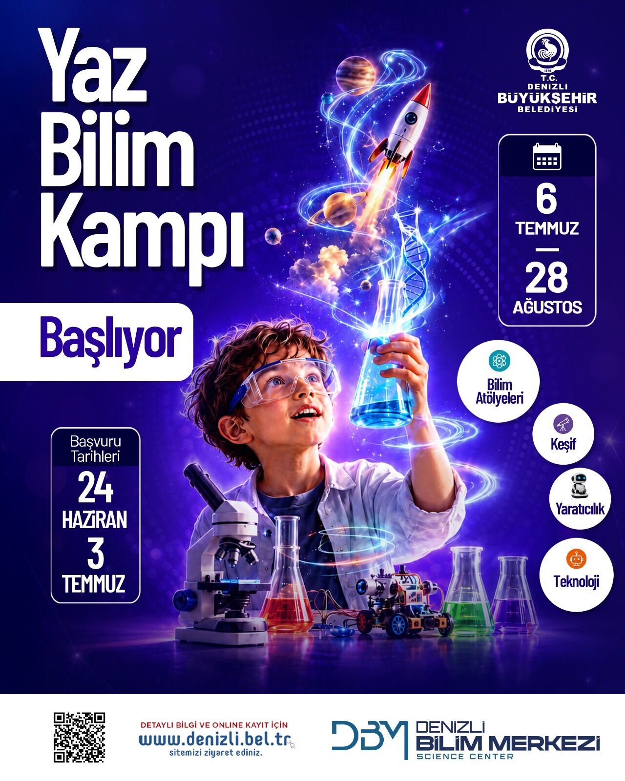 Denizli Haber Denizli Büyükşehir’den Yaz Tatiline Bilim Dolu Kamp