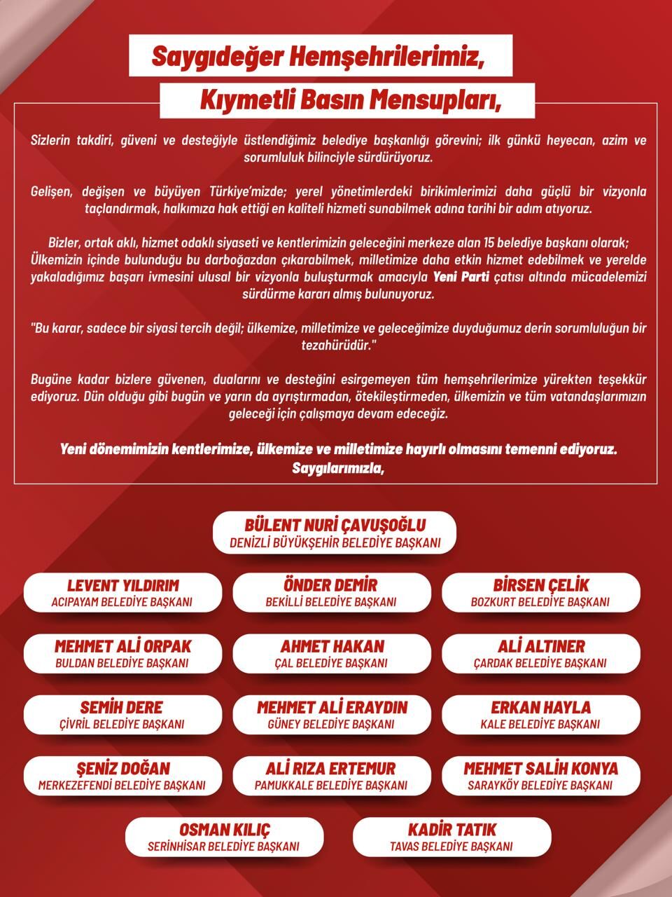 Deni̇zli̇ Haber Açiklamageldi̇