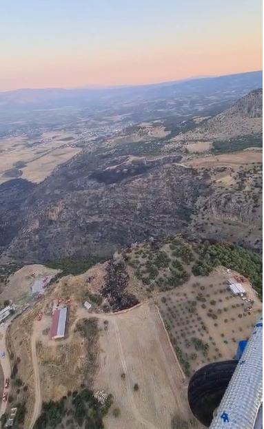 Denizli Haber Orman Yangını Havadan Görüntülendi (2)