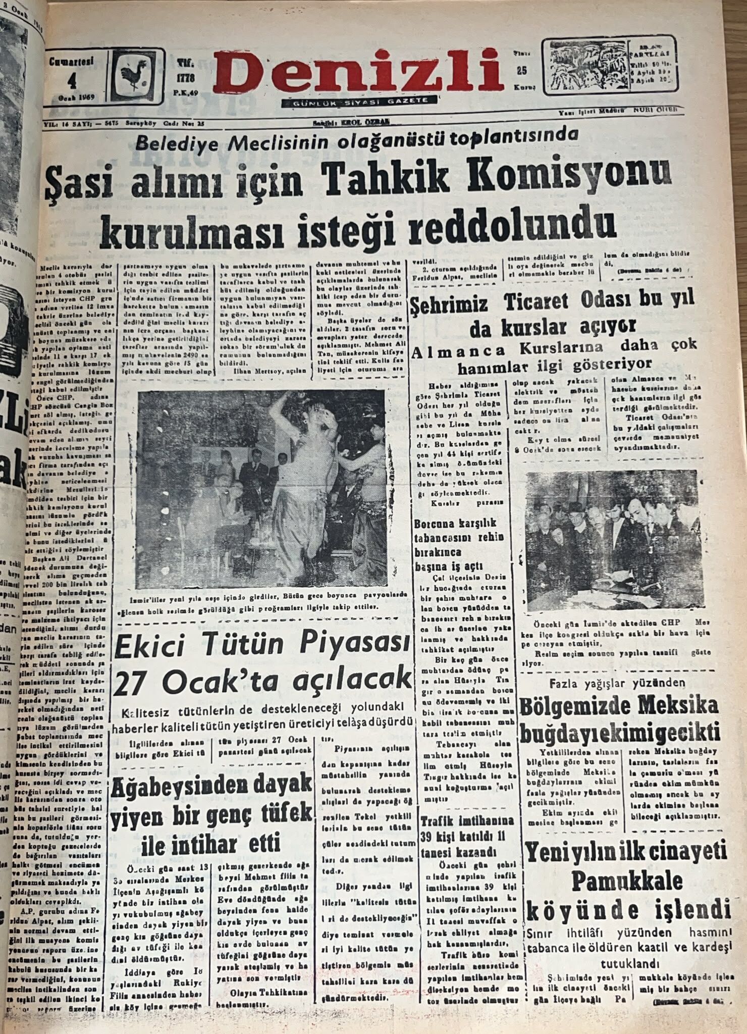 Deni̇zli̇ Haber Tari̇hte Bugun 4 Temmuz-1