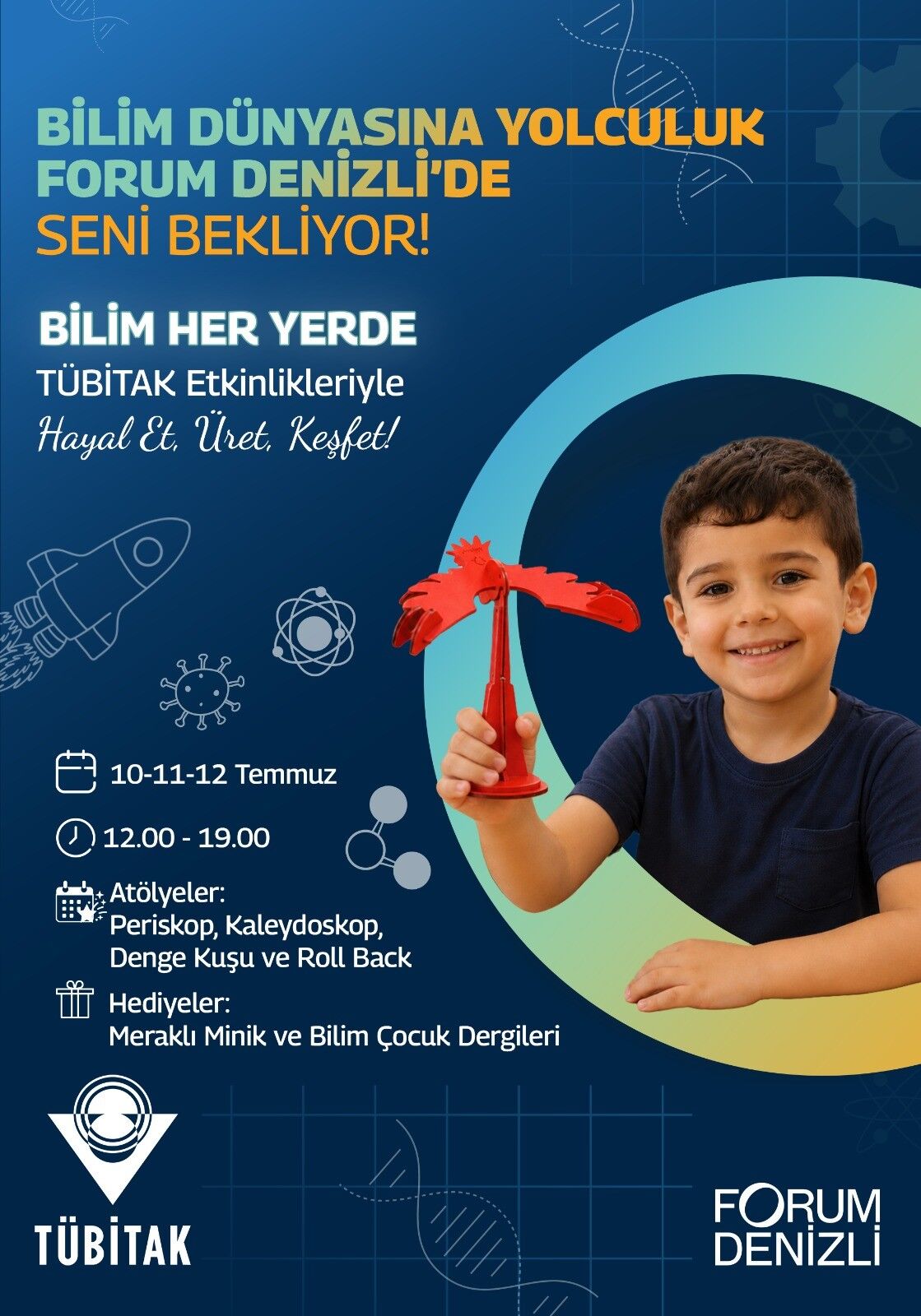 Denizli Haber Tübi̇tak Bilim Her Yerde Çocuk Şenliğine