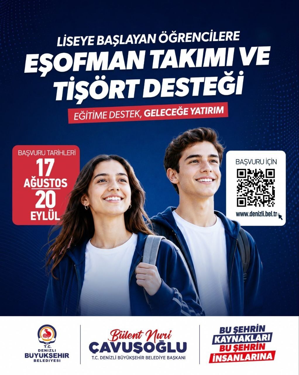 Denizli Büyükşehir’den Liseye Başlayacak Olan Öğrencilere Eğitim Desteği