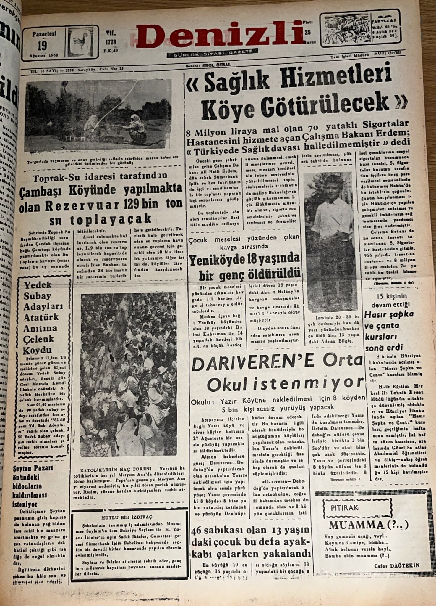 Denizli Haber 19 Ağustos Tarıhte Bugun-1
