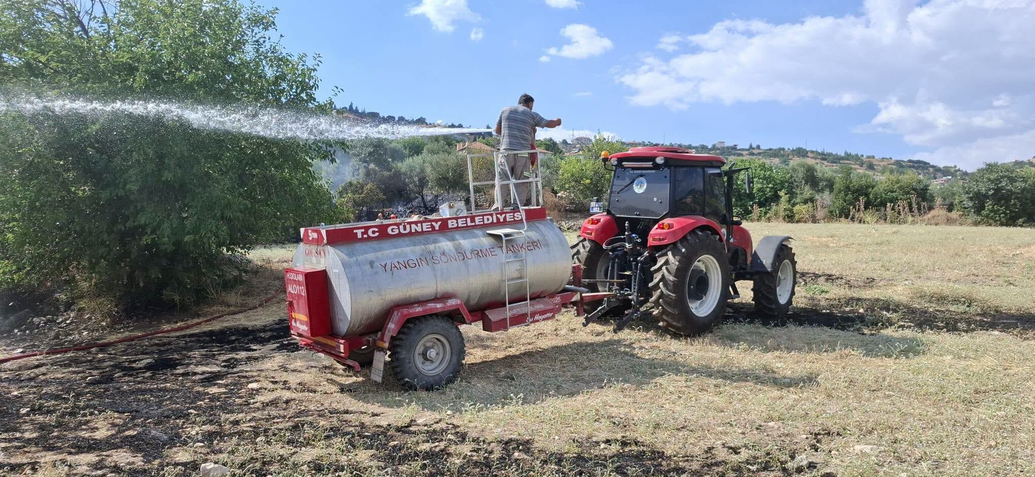 Denizli Haber Guenyde Anız Yangını