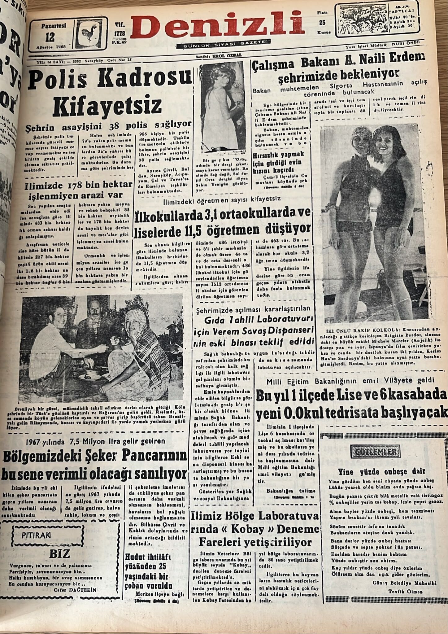 Denizli Haber Tarihte Bugun 12 Ağustos-1