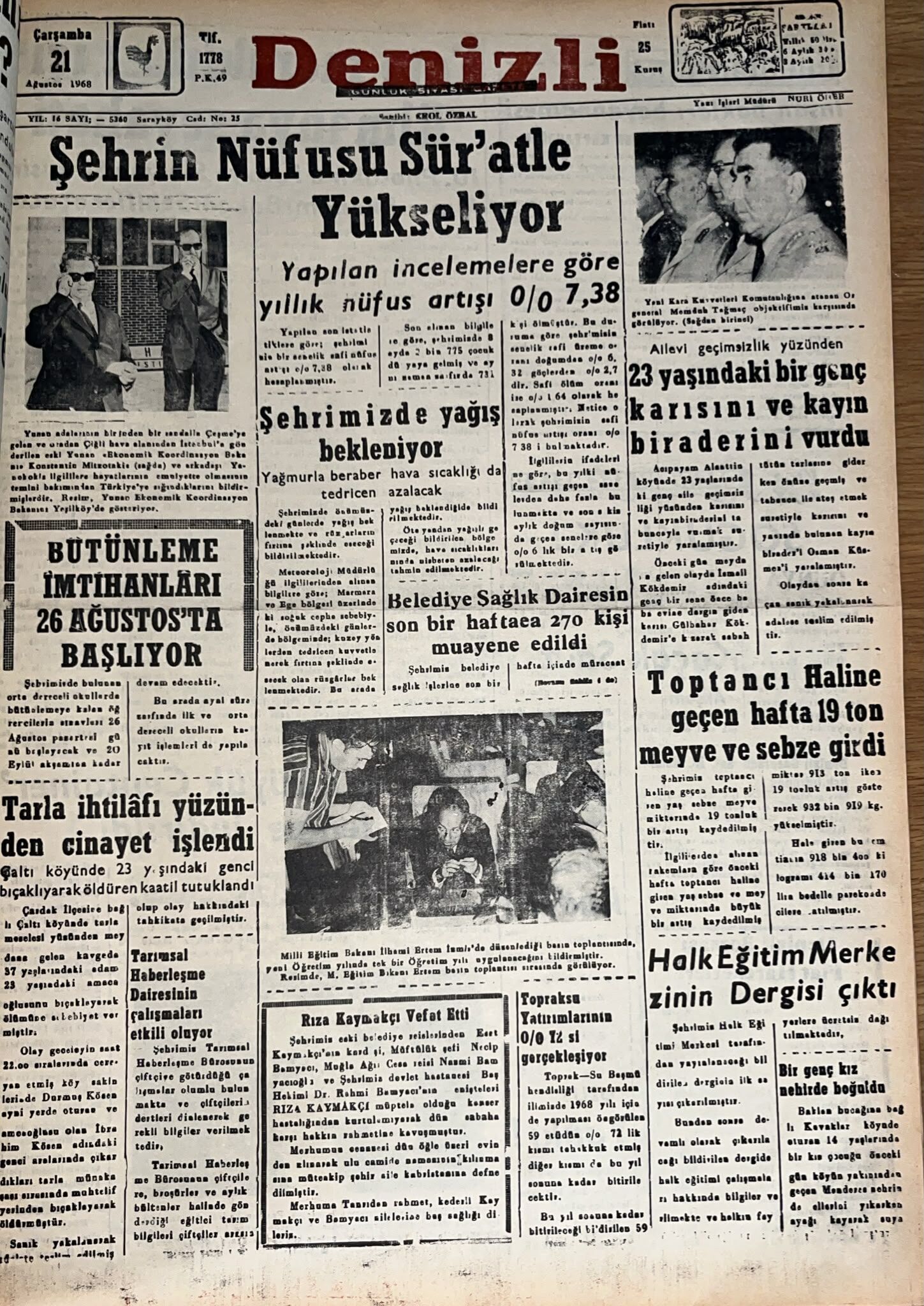 Denizli Haber Tarıhte Bugun 21 Ağustos-1
