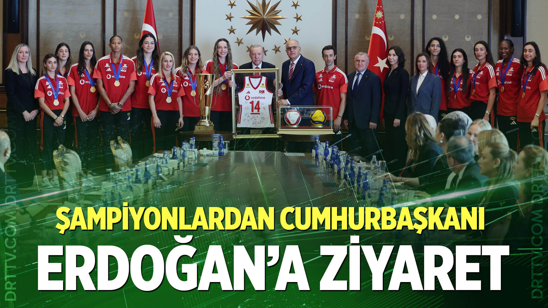 Şampiyonlardan Cumhurbaşkanı Erdoğan’a ziyaret
