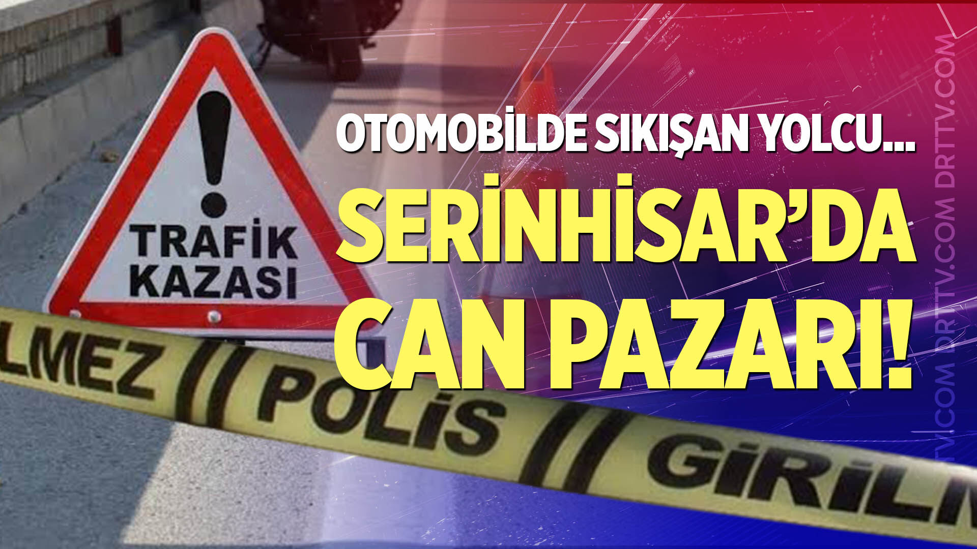 Domates yüklü tır ile otomobil çarpıştı