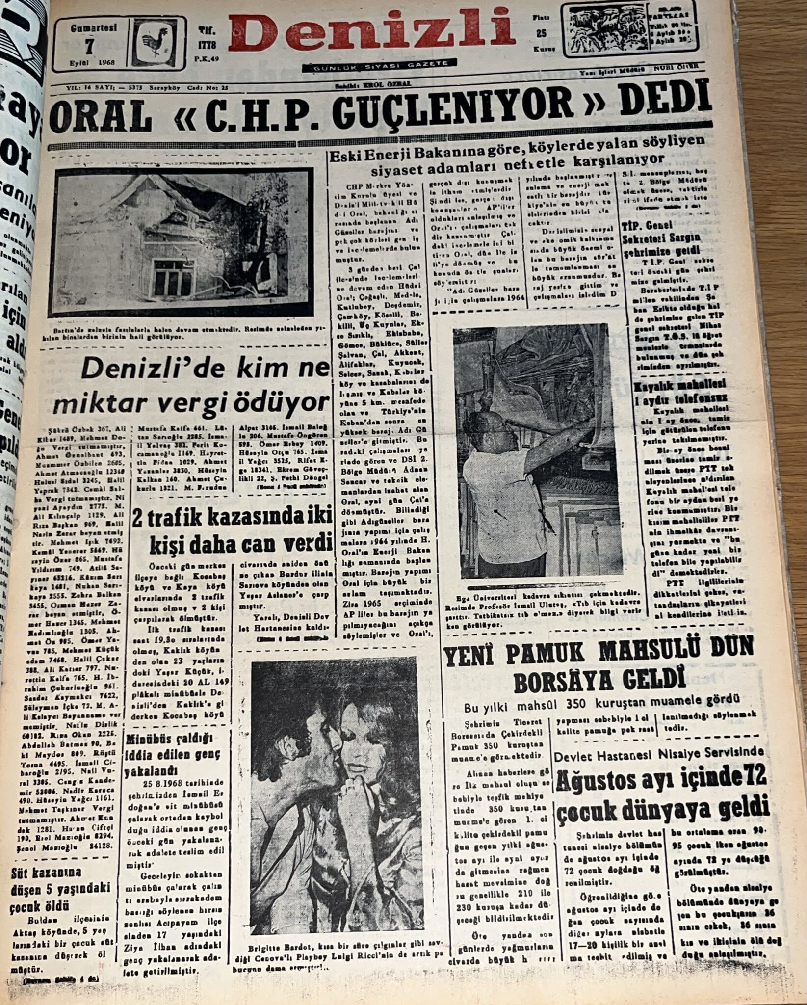 Denizli Haber Tarıhte Bugun 7 Eylül-1