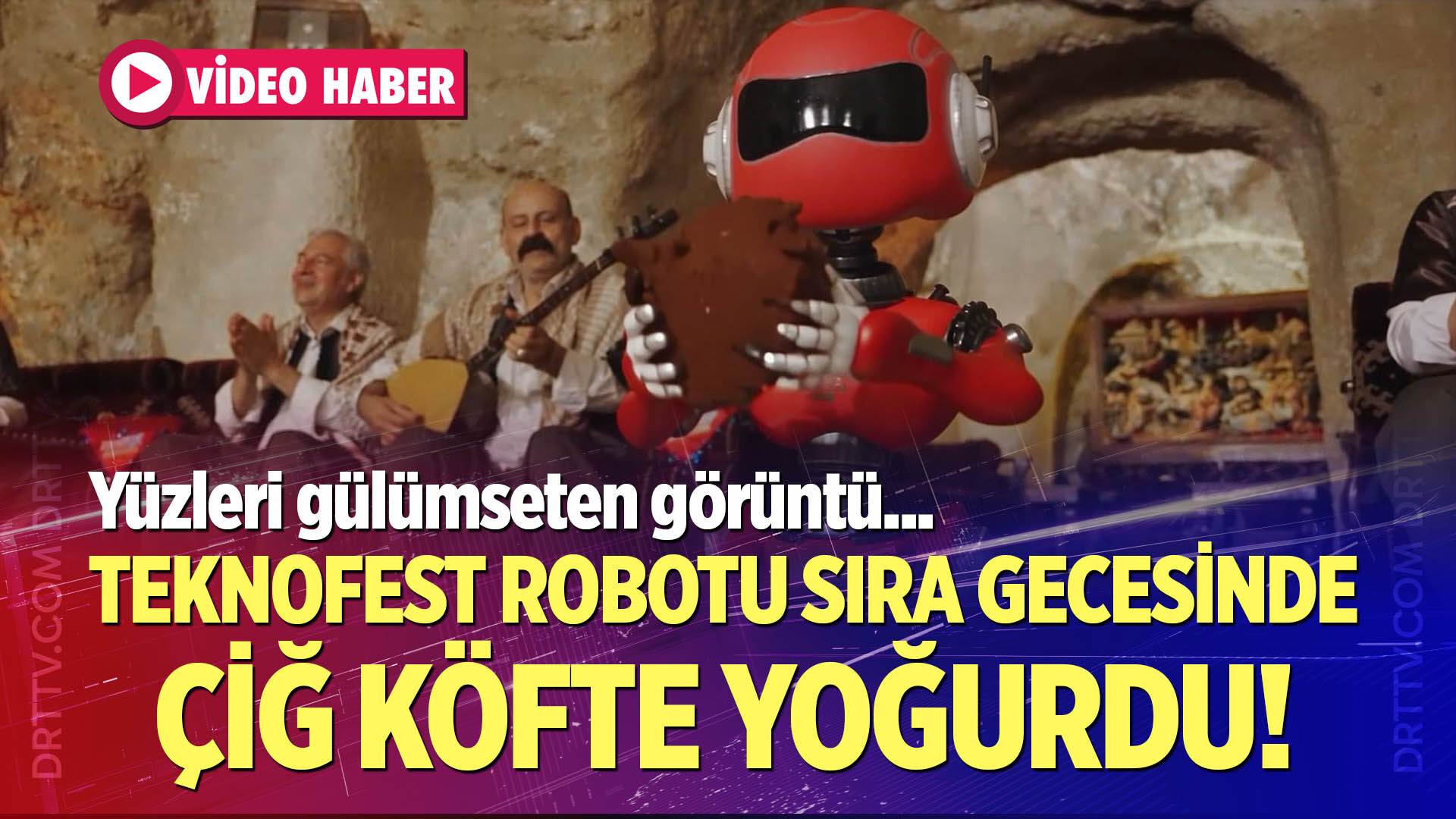 TEKNOFEST robotu sıra gecesinde çiğköfte yoğurdu!