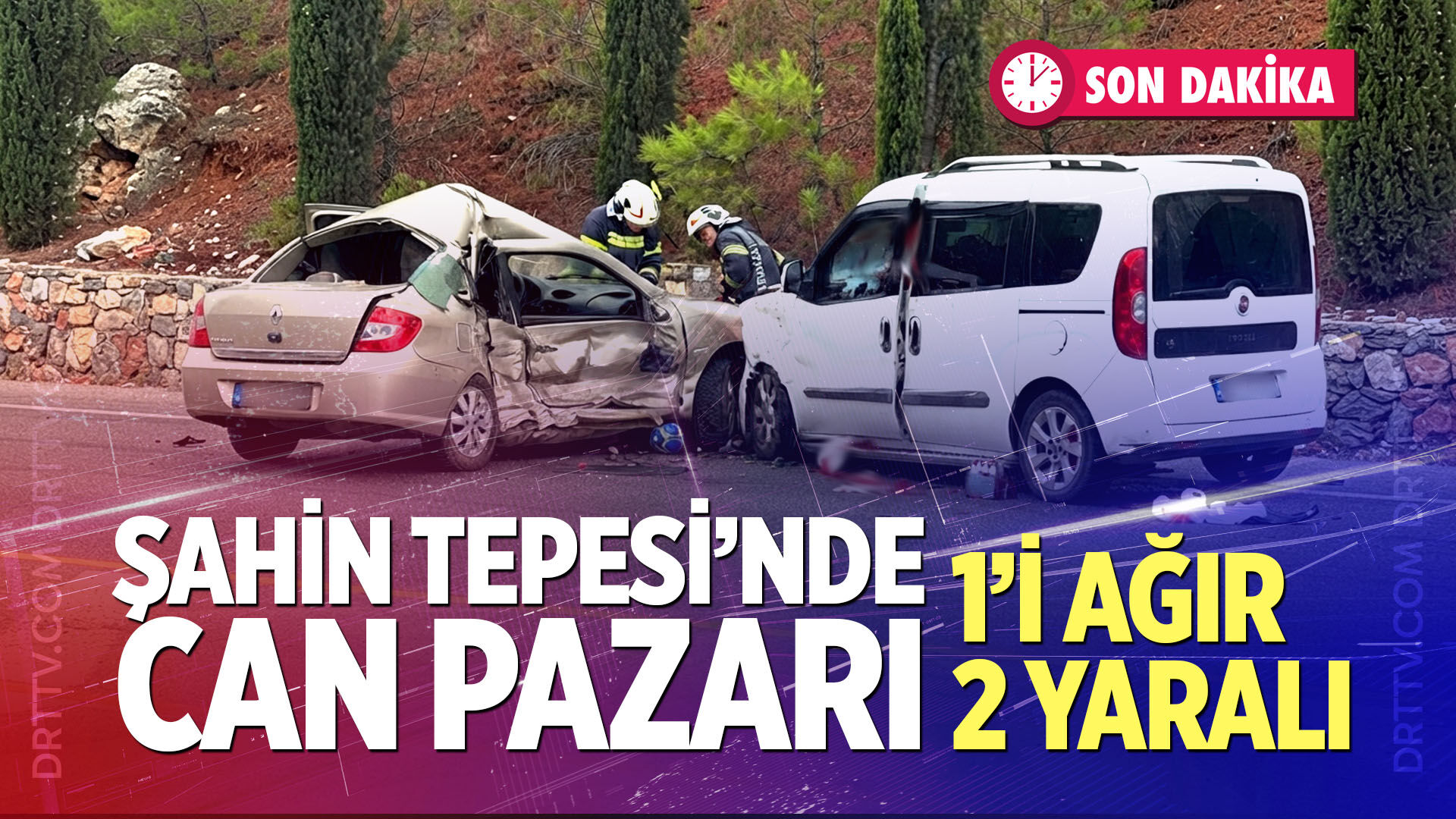 Denizli-Antalya Karayolunda Kaza: 1’i Ağır 2 Yaralı