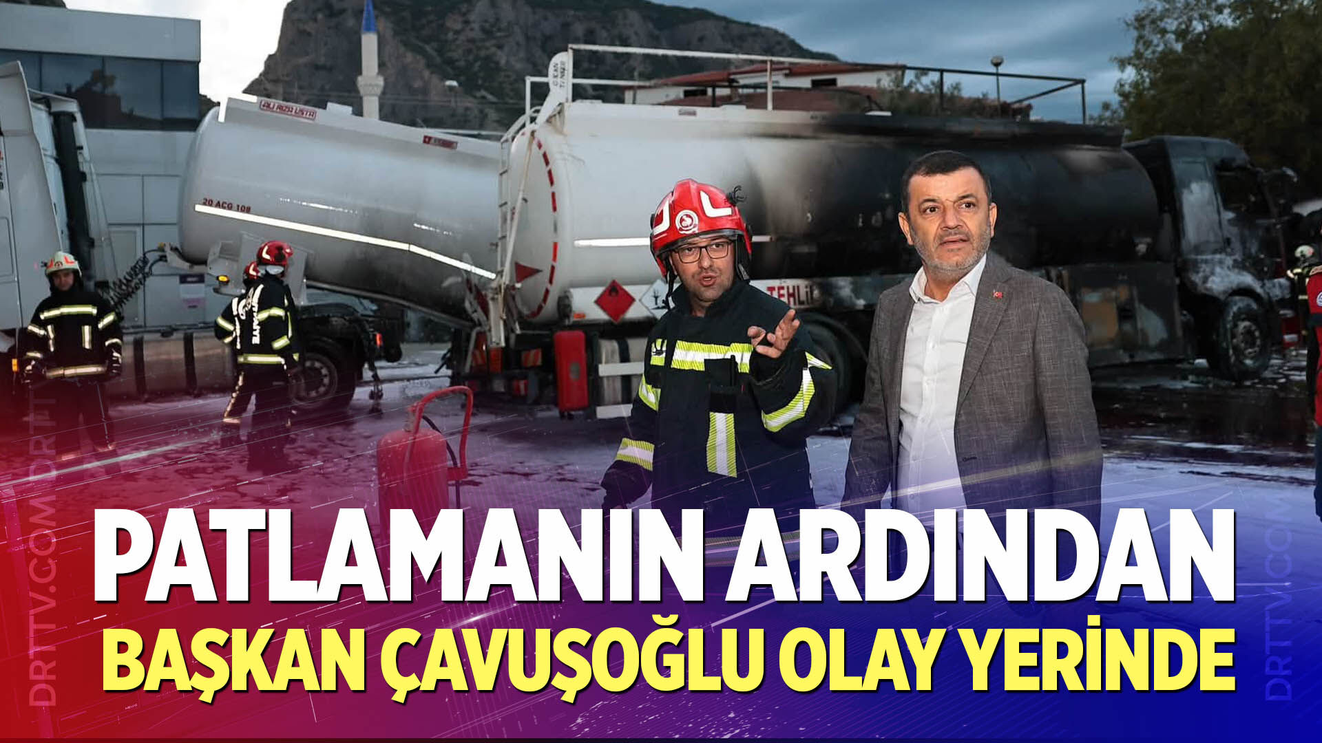 Başkan Çavuşoğlu yangının ardından işletme sahipleri ve çalışanları ziyaret etti