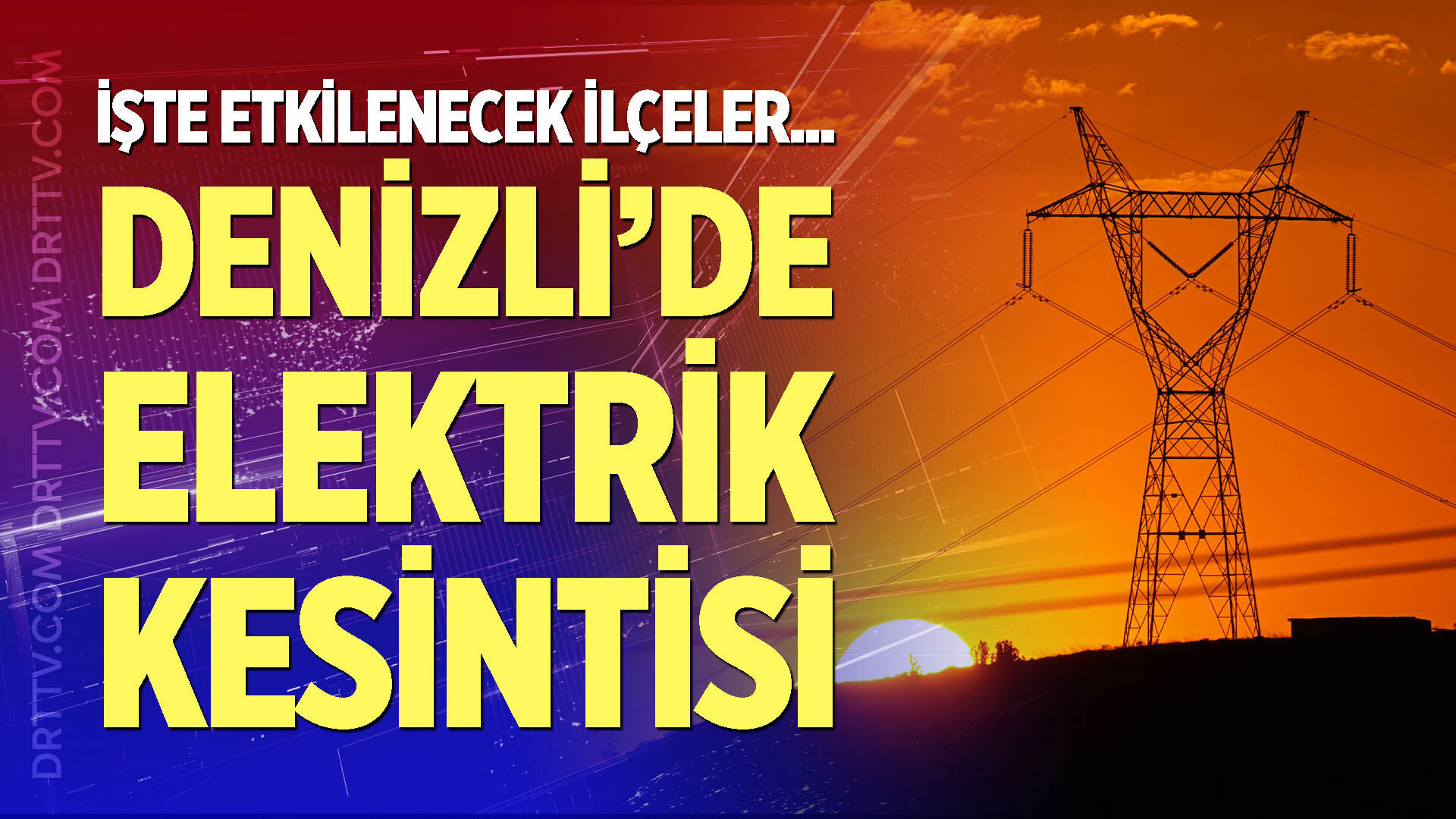 Denizli elektrik kesintisi – 12 Ekim 2026