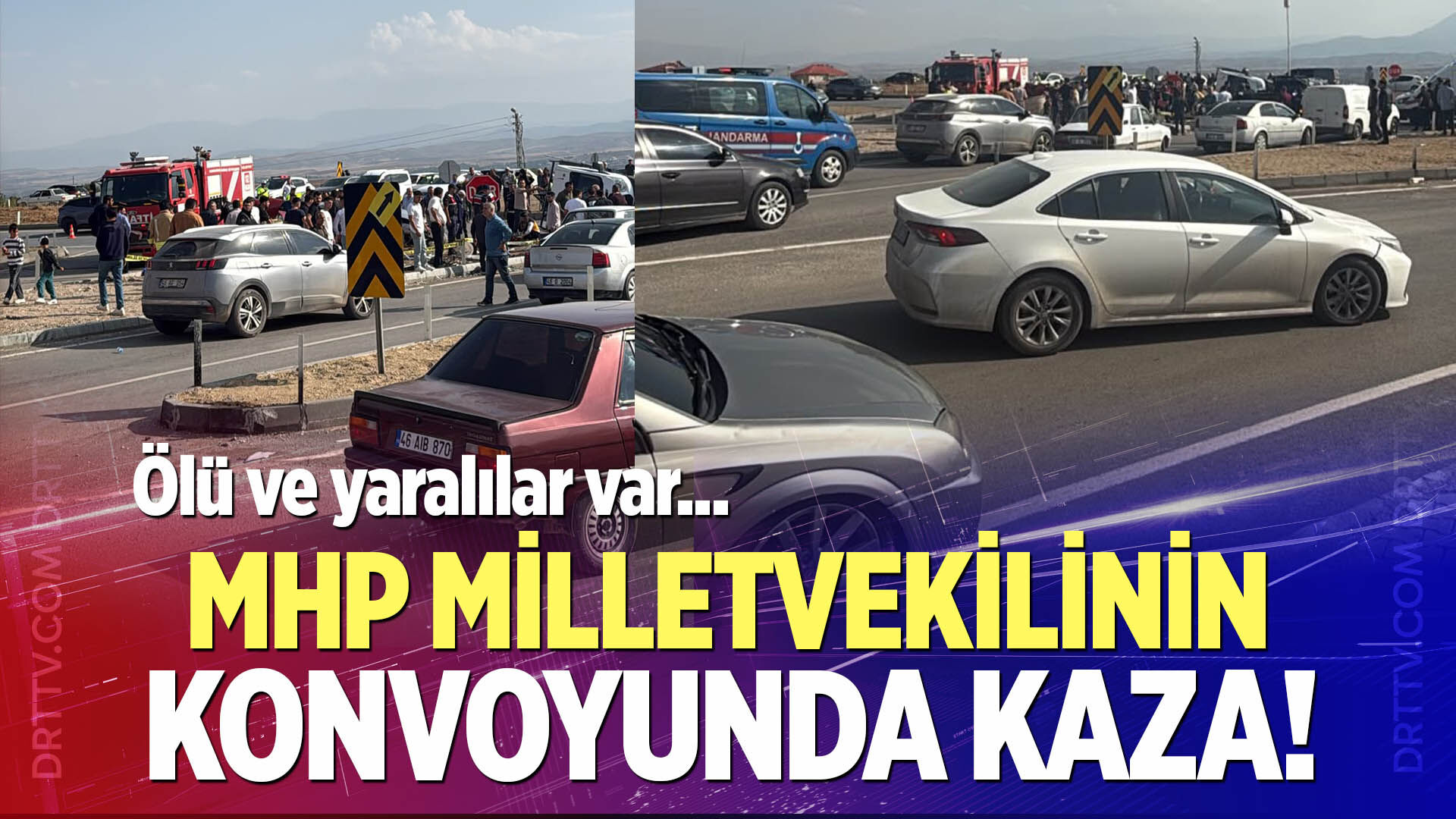MHP milletvekilinin konvoyunda kaza!