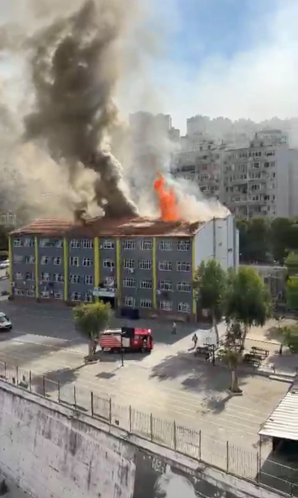 Denizli Haber Okul Yangın