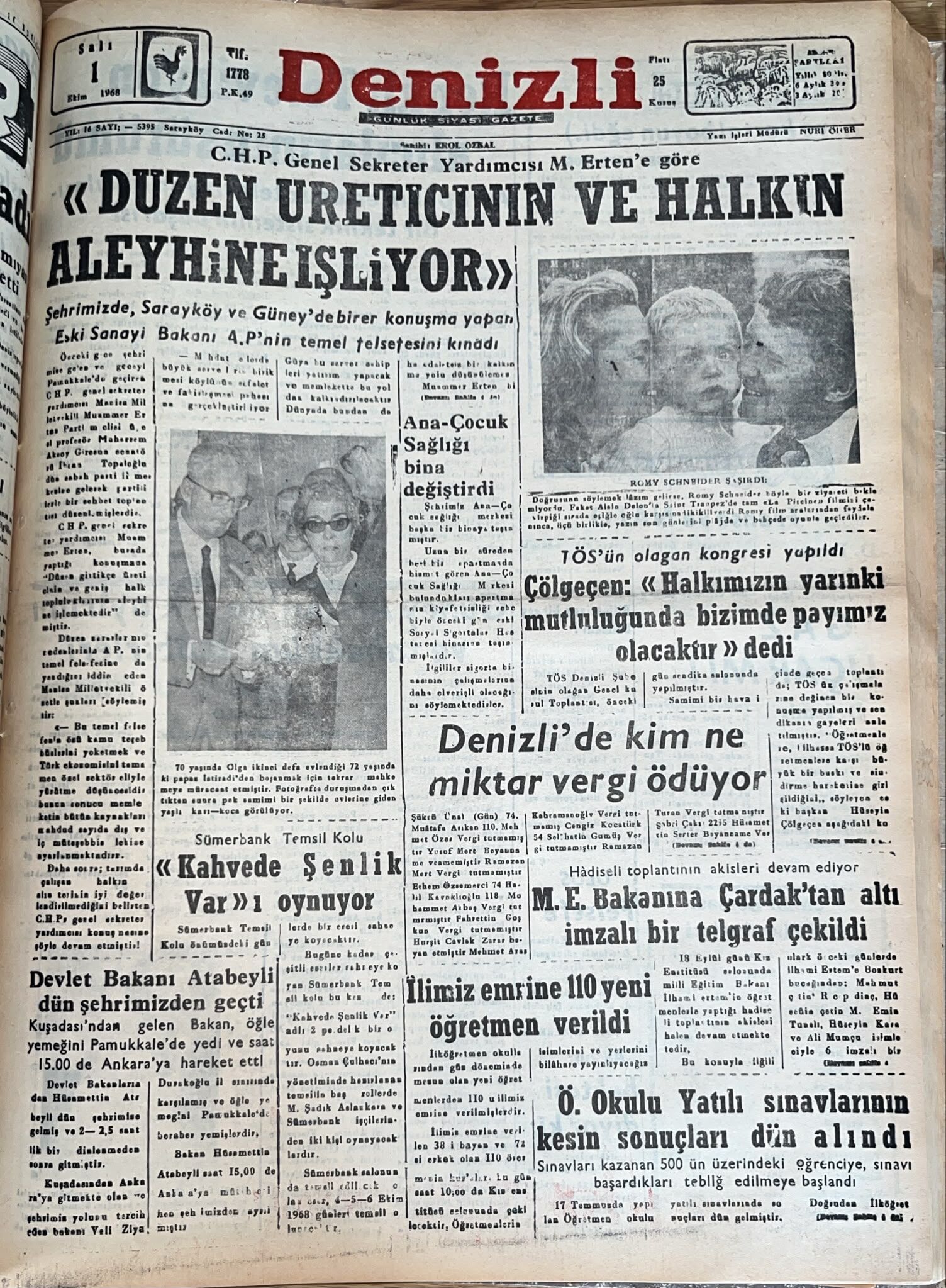 Denizli Haber Tarıhte Bugun 1 Ekim-1