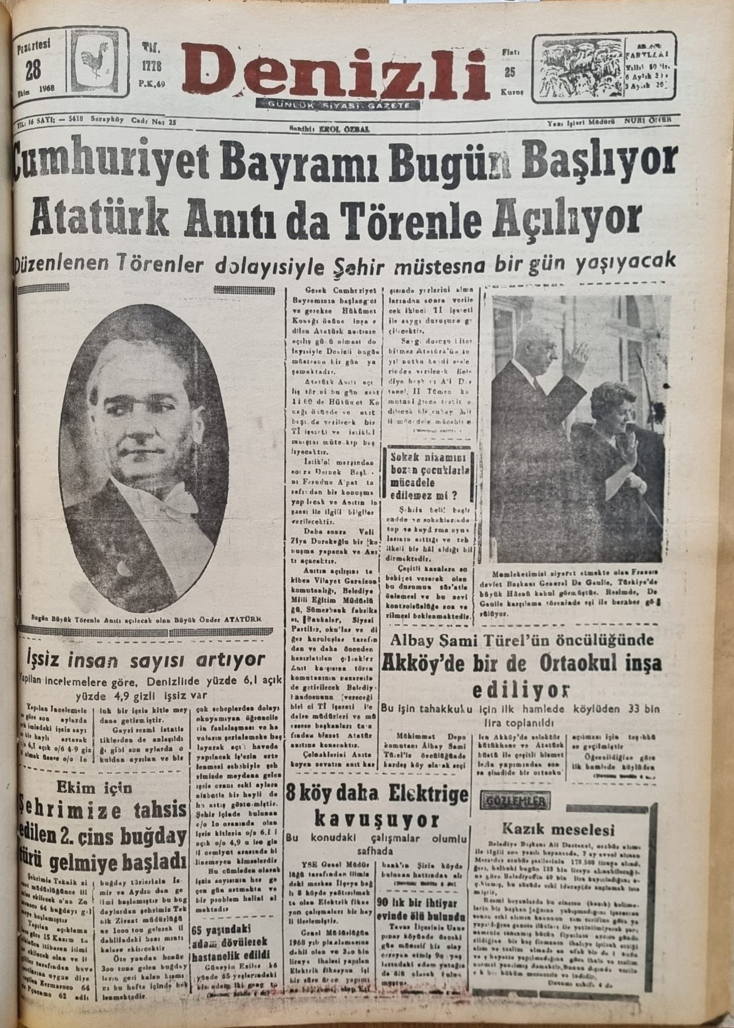 Deni̇zli̇ Haber Tarihte Bugun 28-4